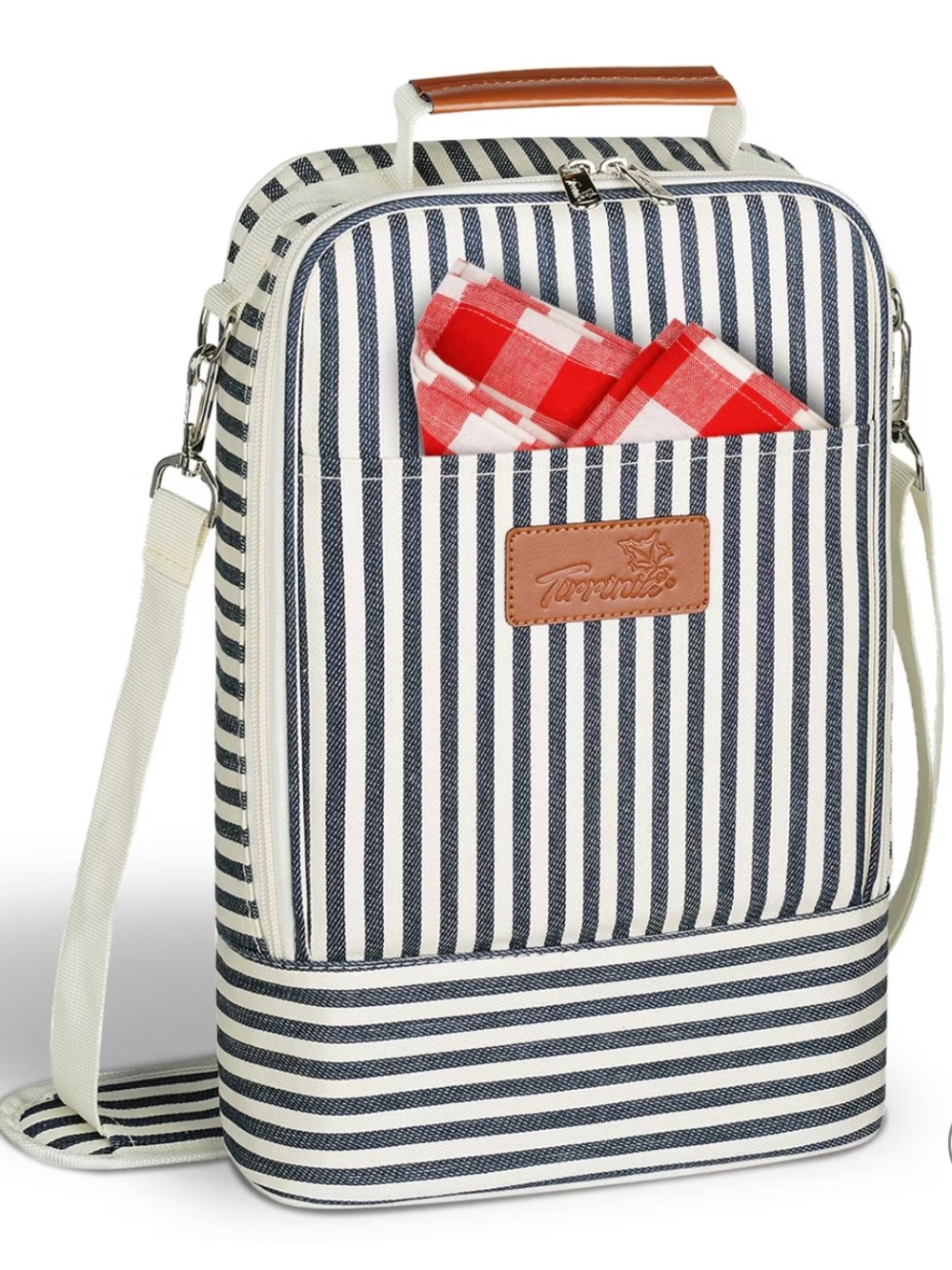 Tirrinia Insulated 2 Bottle Wine Gift Tote Bag